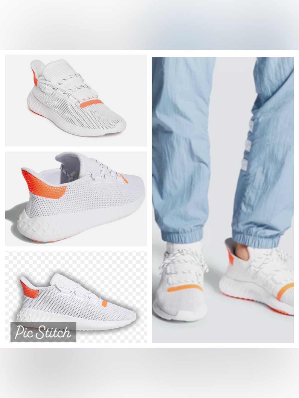 Adidas NWT Originals Tubular Dusk 'White Solar Red' (Orange) Sneakers - Size 10